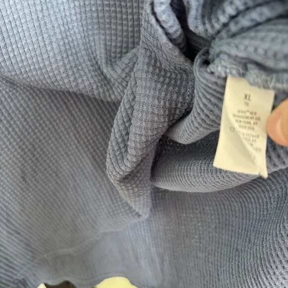 Offline by Aerie Waffle Henley T-Shirt in Blue Size XL oversized Athleisure Top - Picture 4 of 11